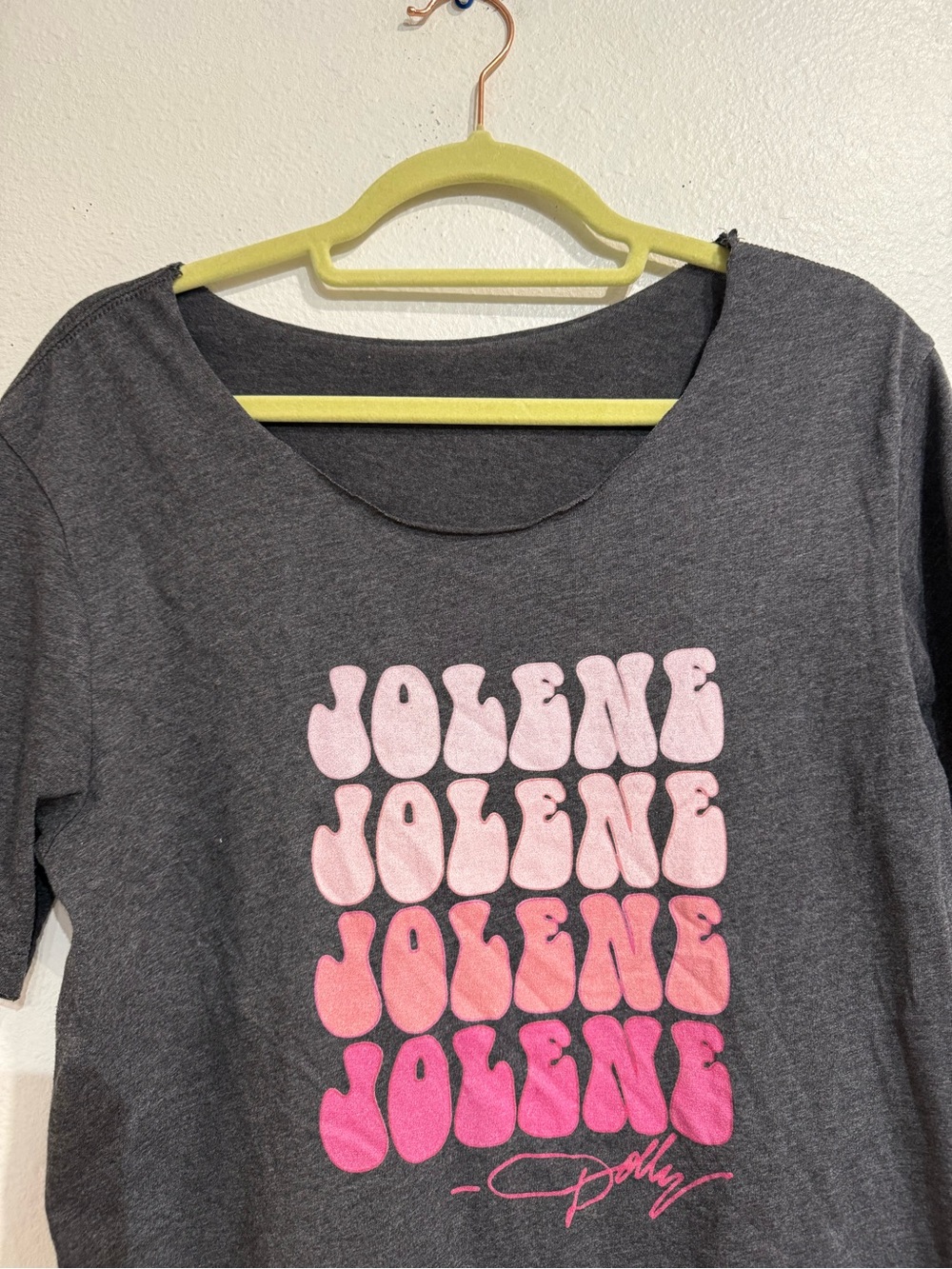Dolly Parton Jolene Pink Ombre Retro Graphic Tee - Picture 3 of 4